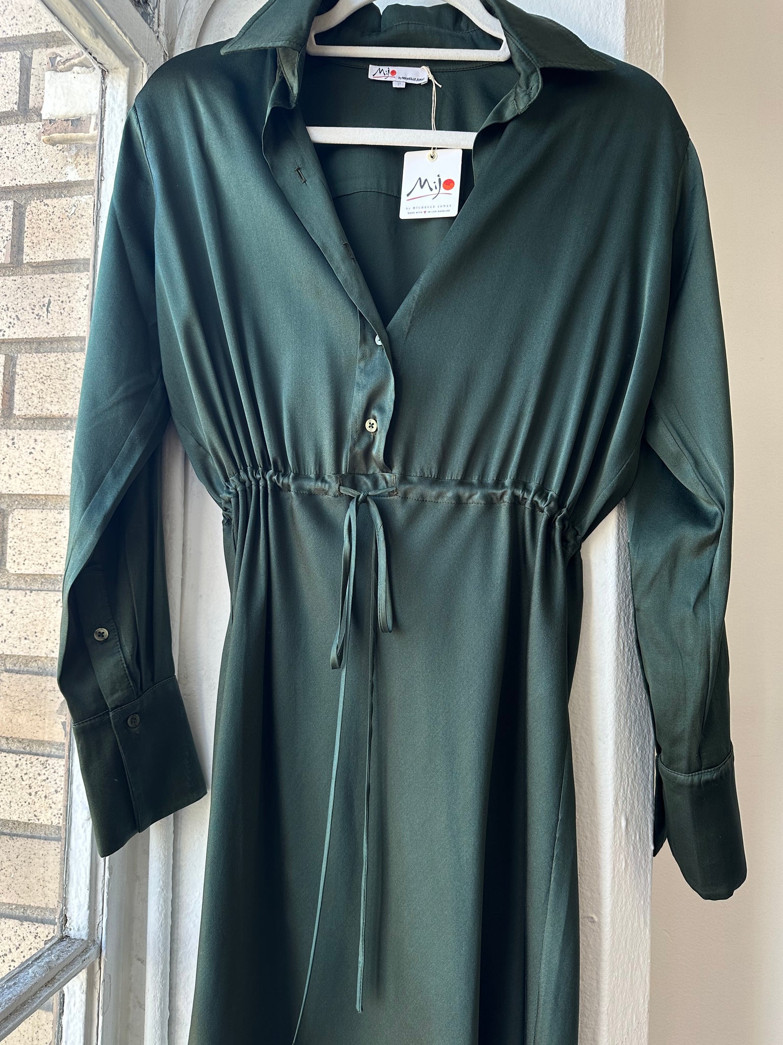 Shirt dress Maxi with Side Slit