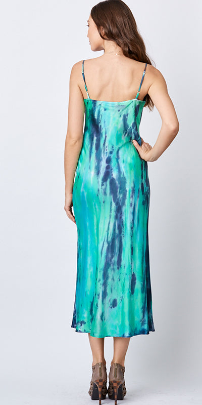 Cowl Neck Bias Slip Dress