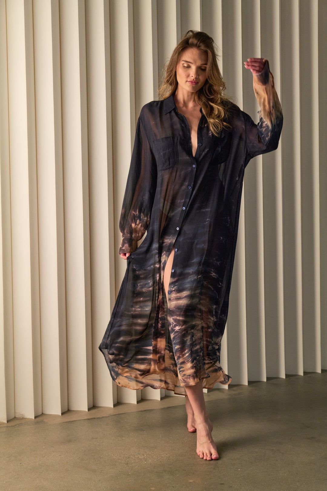Button Front Duster