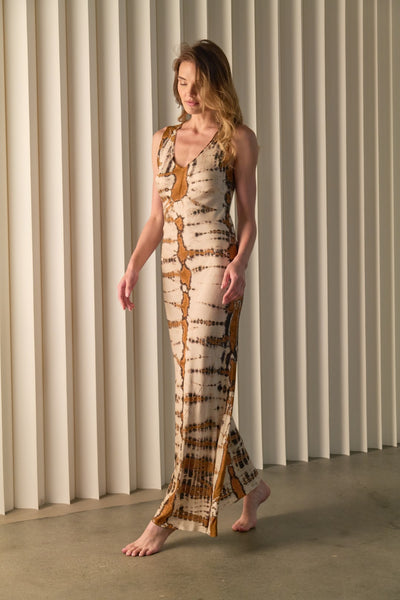 V Neck Bias Maxi