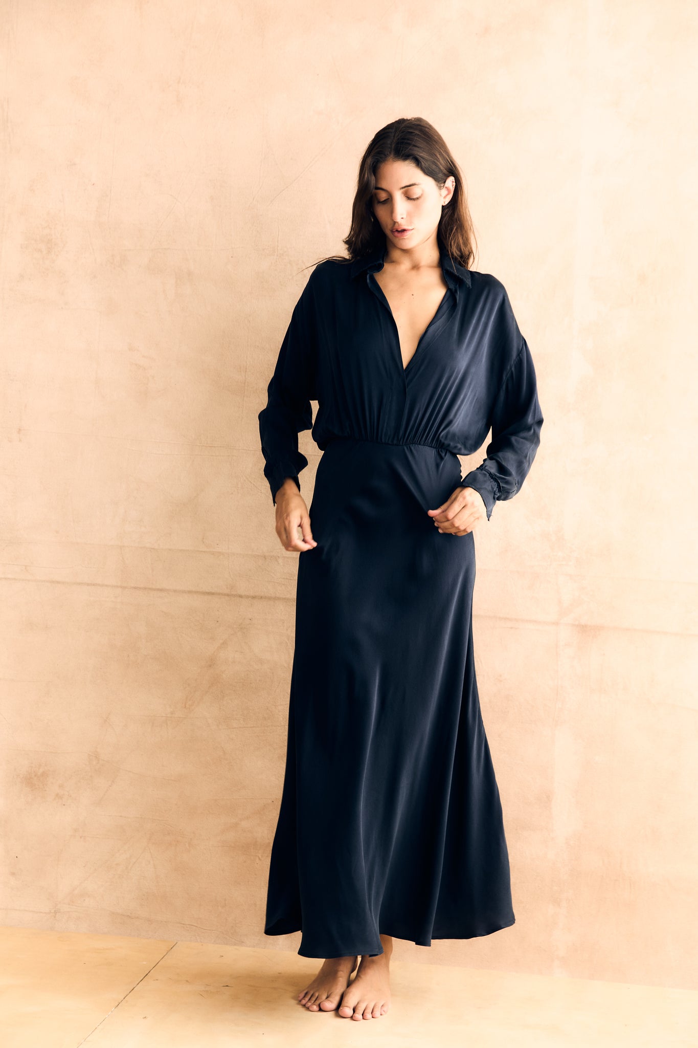 Dolman Sleeve Maxi Dress