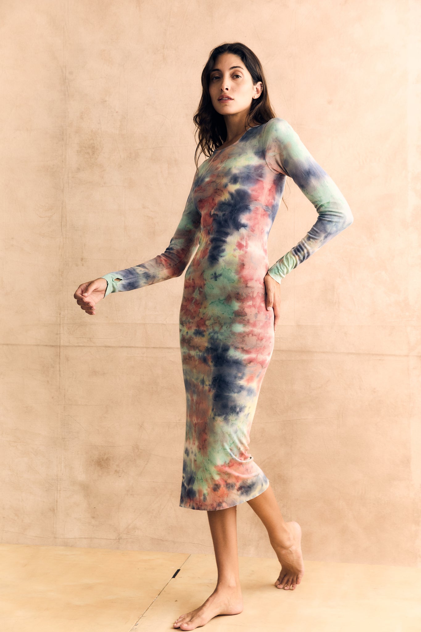 Long Sleeve Rib Dress