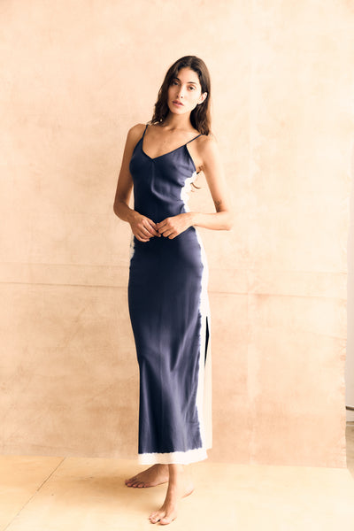 Midi Slip Dress with Side Slit
