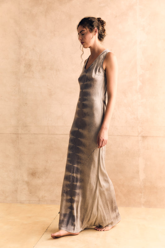 V Neck Bias Maxi
