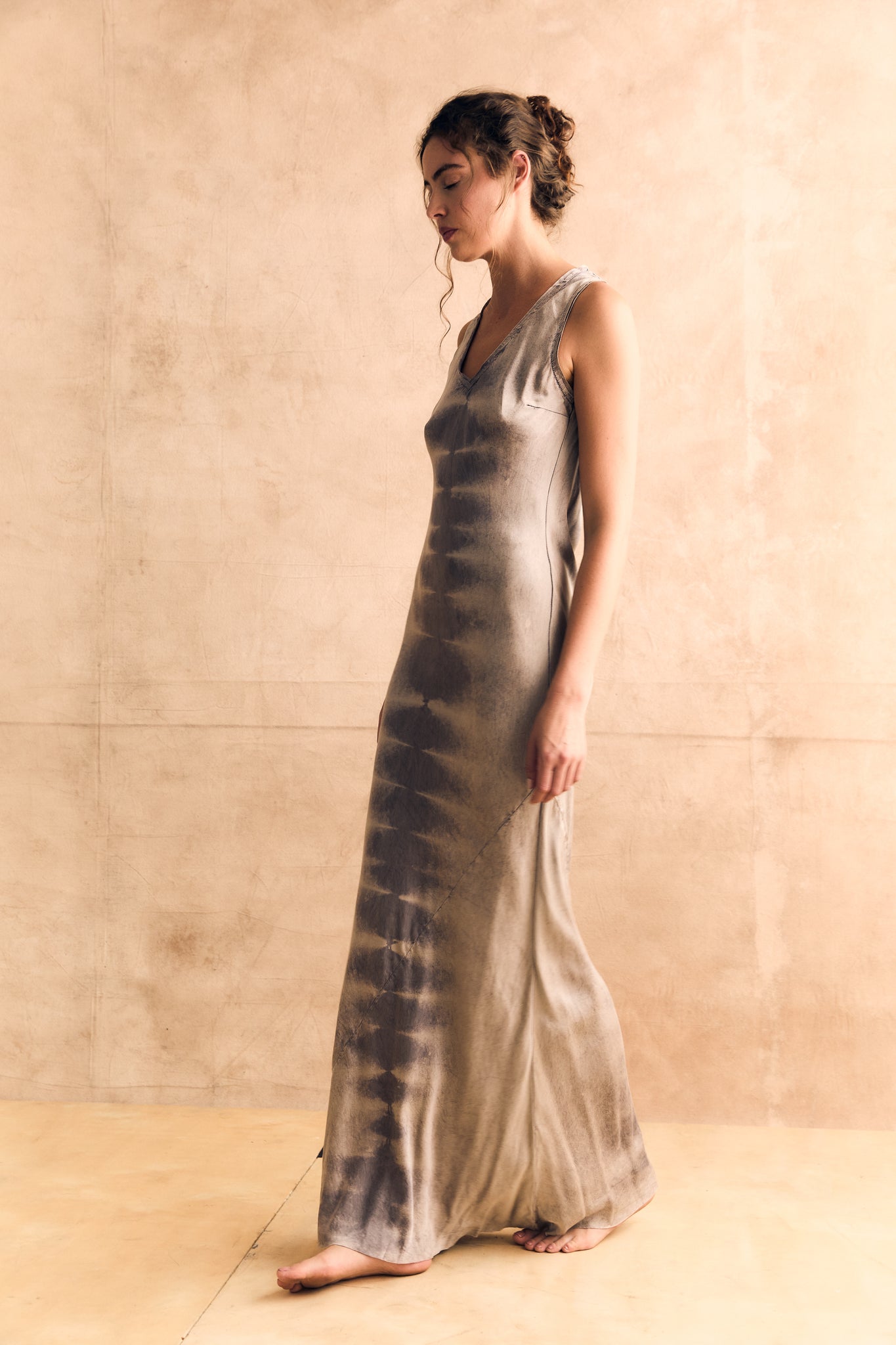 V Neck Bias Maxi