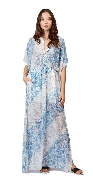 Norma Kaftan with slip