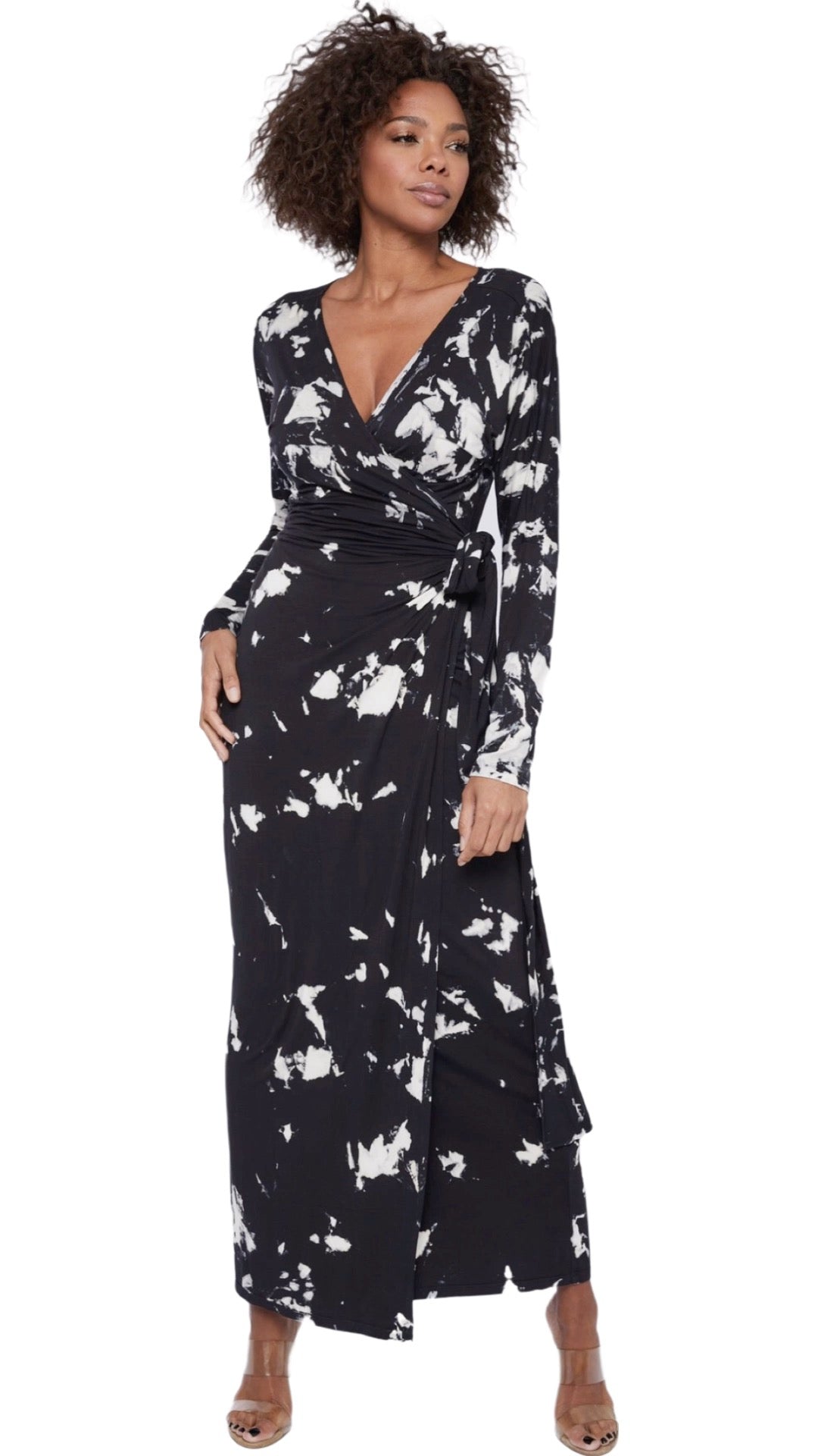 jersey wrap maxi dress